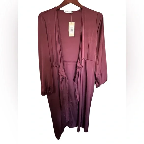 NWT JustFab Rich Burgundy Dress Size XL - Picture 3 of 4